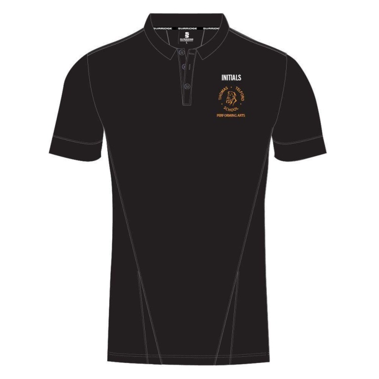 Women's Dual Solid Colour Polo : Black